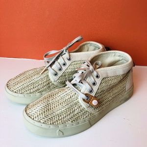 Satorisan Heisei Ivory Raffia Sneakers US Size 6